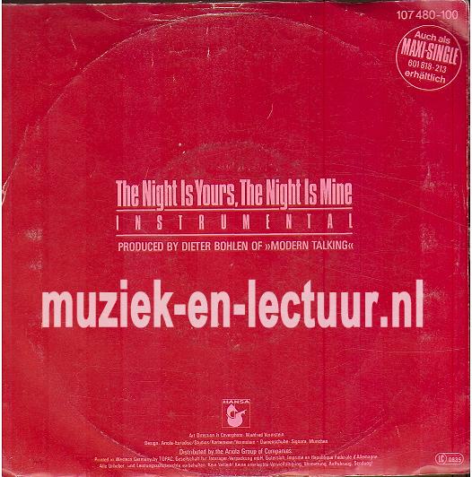 The night is yours, the night is mine - The night is yours, the night is mine (instr.) The night is yours, the night is mine - The night is yours, the night is mine (instr.)